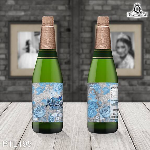 Invitaciones de Quinceañera de Flores Coronas Glitter PTL195 - PTL195