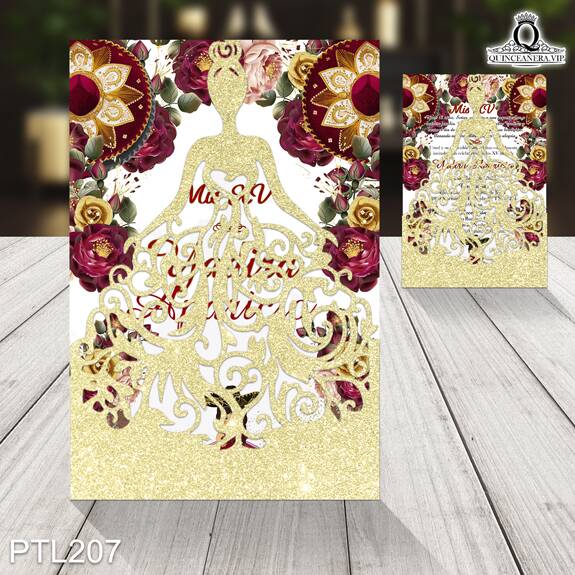 Invitaciones de Quinceañera de Fiesta Mexicana Charra PTL207 - PTL207