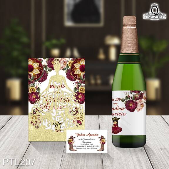 Invitaciones de Quinceañera de Fiesta Mexicana Charra PTL207 - PTL207