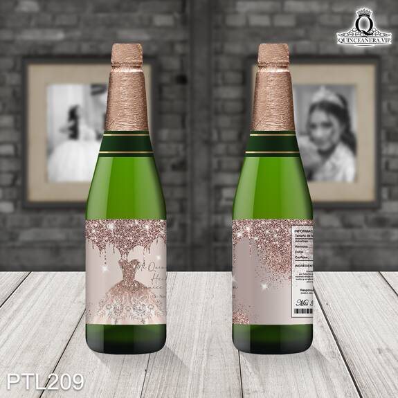 Invitaciones de Quinceañera de Glamurosa vestido PTL209 - PTL209