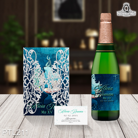 Invitaciones de Quinceañera de la Princesa Ariel - PTL211