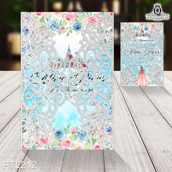 Invitaciones de Quinceañera de la Princesa Aurora - PTL212