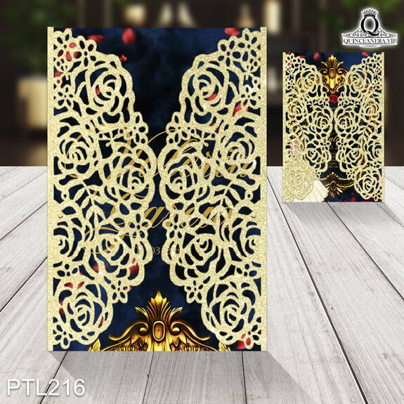 Invitaciones de Quinceañera de la Princesa Bella - PTL216