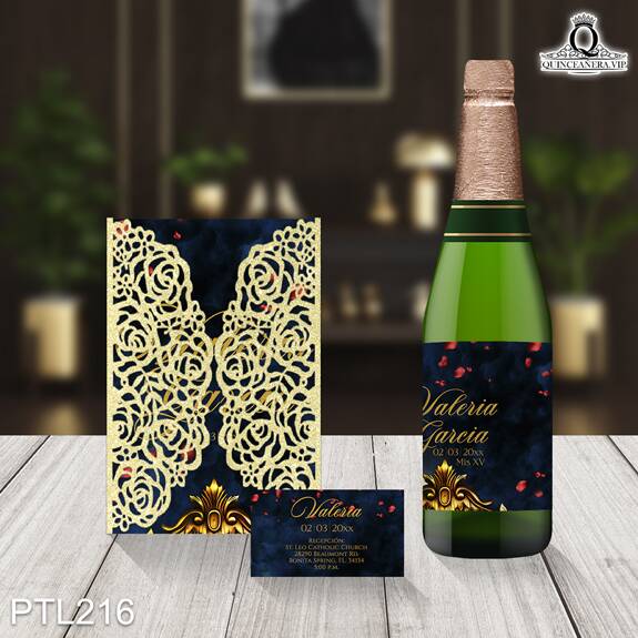 Invitaciones de Quinceañera de la Princesa Bella - PTL216