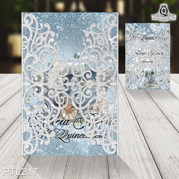 Invitaciones de Quinceañera de la Princesa Cenicienta - PTL217