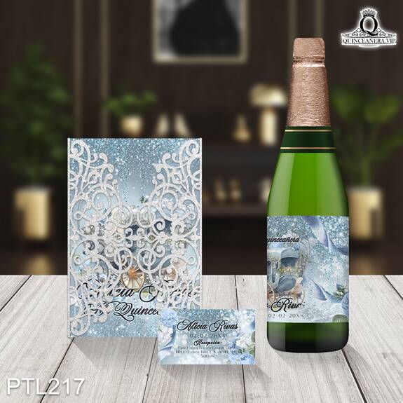 Invitaciones de Quinceañera de la Princesa Cenicienta - PTL217