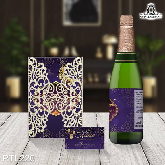 Invitaciones de Jasmín con la Lámpara Mágica - PTL220