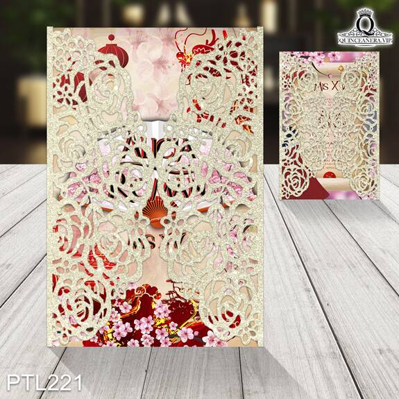 Invitaciones de Quinceañera de la Princesa Mulán - PTL221