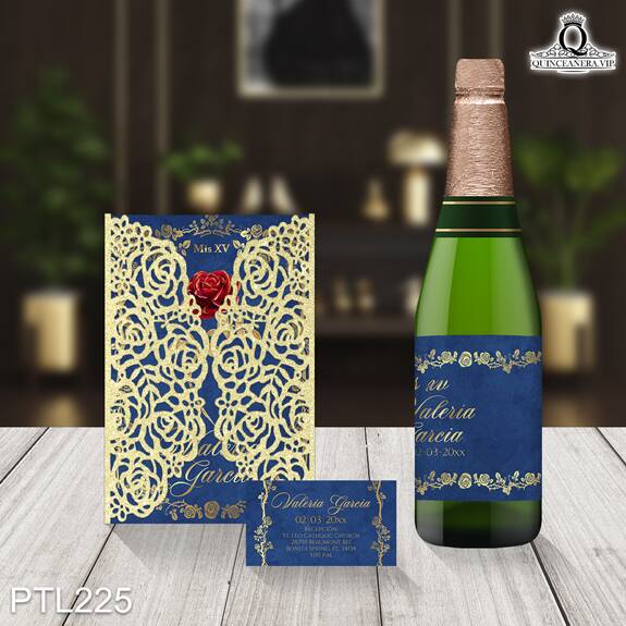 Invitaciones de xv años de Bella con Corona - PTL225