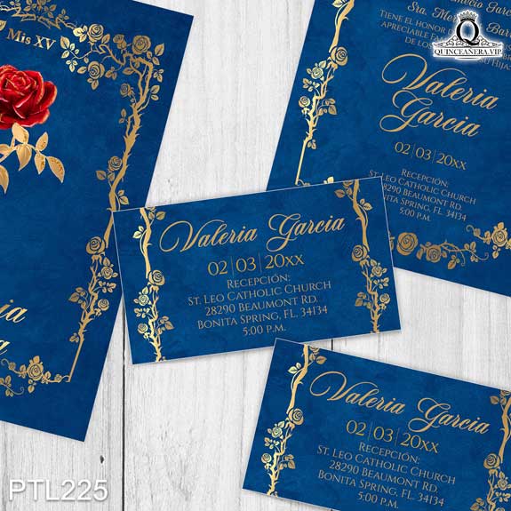 Invitaciones de xv años de Bella con Corona - PTL225