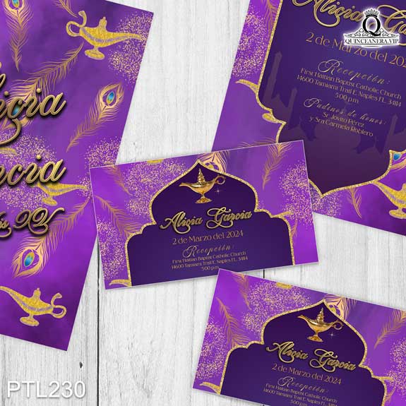 Invitaciones de Quinceañera de Jasmín - PTL230