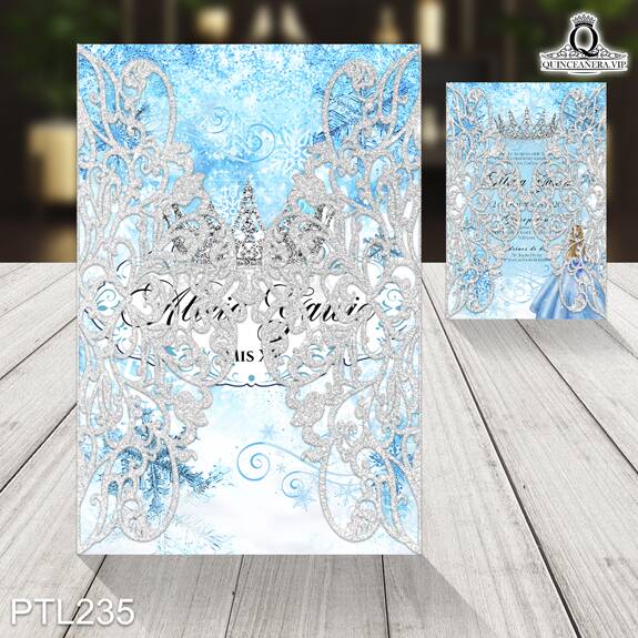 Invitaciones de Quinceañera de la Princesa Elsa - PTL235