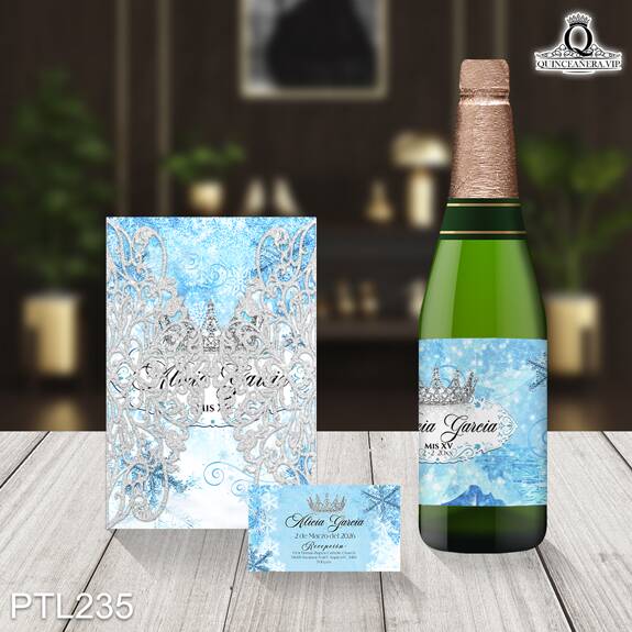 Invitaciones de Quinceañera de la Princesa Elsa - PTL235