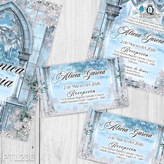 Invitaciones de Quinceañera de Frozen - PTL236