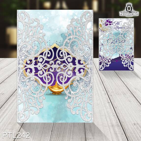 Invitaciones de la Princesa Jasmín de Aladdin - PTL242