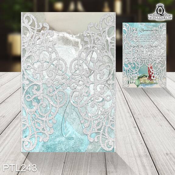 Invitaciones de Quinceañera de la Sirenita - PTL243