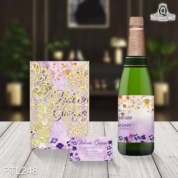 Invitaciones de Quinceañera de Rapunzel de Enredados - PTL248