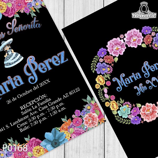 invitación digital mexicano flores