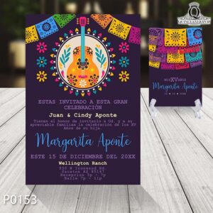 invitación colorida