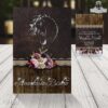 invitación vaquera con flores