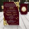 Reverso de invitación de xv años tema Glamuroso con lazos