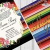Ideas de invitación de Quinces con tema mexicano con flores