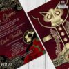 Ideas para invitación de quinceañera tema mexicano con rosas