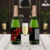 Etiqueta de botellas tema floral