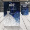 invitación con vestido de quinces