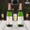 Etiqueta de botella de tema floral