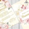 ideas de invitación vintage con flores