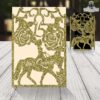 Tema glamuroso para invitación negra con ornamentos