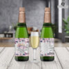 etiqueta de botella diseño con mariposas