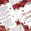 Ideas para invitación de diseño con rosas y mariposas