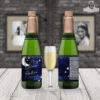 etiqueta de botella con tema celestial para invitación lunar