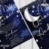 Ideas para invitación lunar de quinceanera