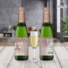 Etiqueta de botella de invitación con escarcha glamurosa