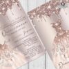 invitación con escarcha ideas hermosas para tus 15