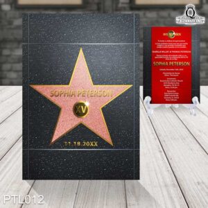 Invitaciones de 15 Años de Hollywood Estrella PTL012
