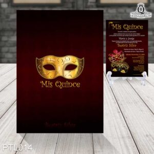 Invitaciones de 15 Años de Mascaras Antifaz PTL014