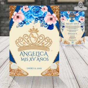Invitaciones de 15 Años de Charra y Coronas PTL041