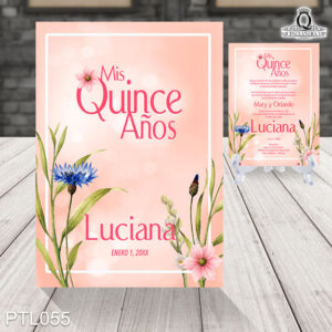 Invitaciones de 15 Años de Primavera Jazmin PTL055