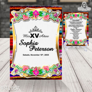 Invitaciones de 15 Años de Zarape Mexicano PTL057