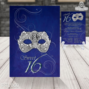 Invitaciones de 15 Años de Antifaz Garigoles PTL060