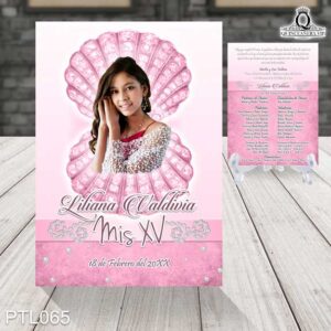 Invitaciones de 15 Años de Playa Conchas PTL065