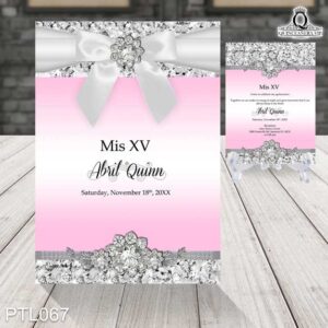 Invitaciones de 15 Años de Glamuroso Diamantes PTL067