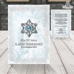 Invitaciones de 15 Años de Copos de Nieve Diamantes PTL073