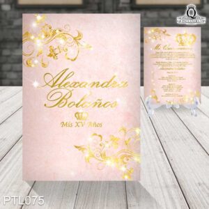 Invitaciones de 15 Años de Coronas Torre de París PTL075