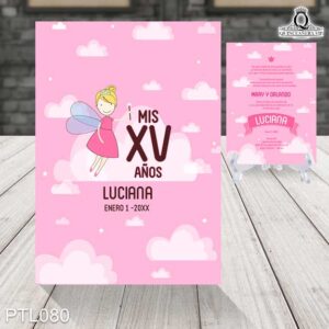 Invitaciones de 15 Años de Fantasía Hadas PTL080