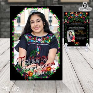 Invitaciones de 15 Años de Fiesta Mexicana Flores PTL102